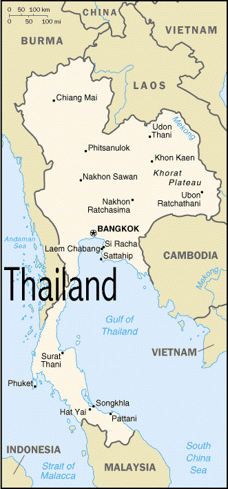 Map of Thailand - Print for easier reading.